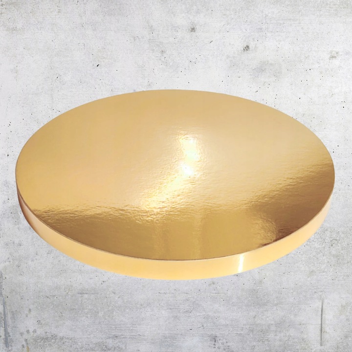 PODKŁAD STYRODUROWY POD TORT 30 cm CAŁY ZŁOTY LAMOWANY BOK STYRODUR gr 2cm