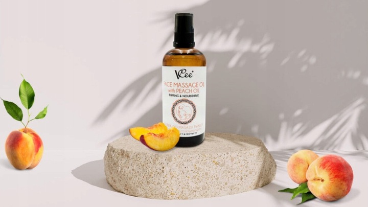 Olejek do MASAŻU TWARZY VCee BRZOSKWINIOWY 100 ML Z ATOMIZEREM