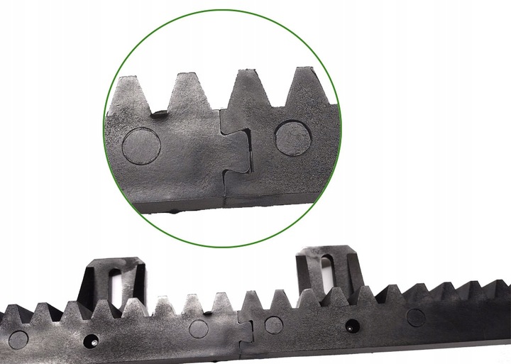 Listwa Zębata do Bramy, Poliamidowa z Rdzeniem Stalowym, 0,33m - kpl 3