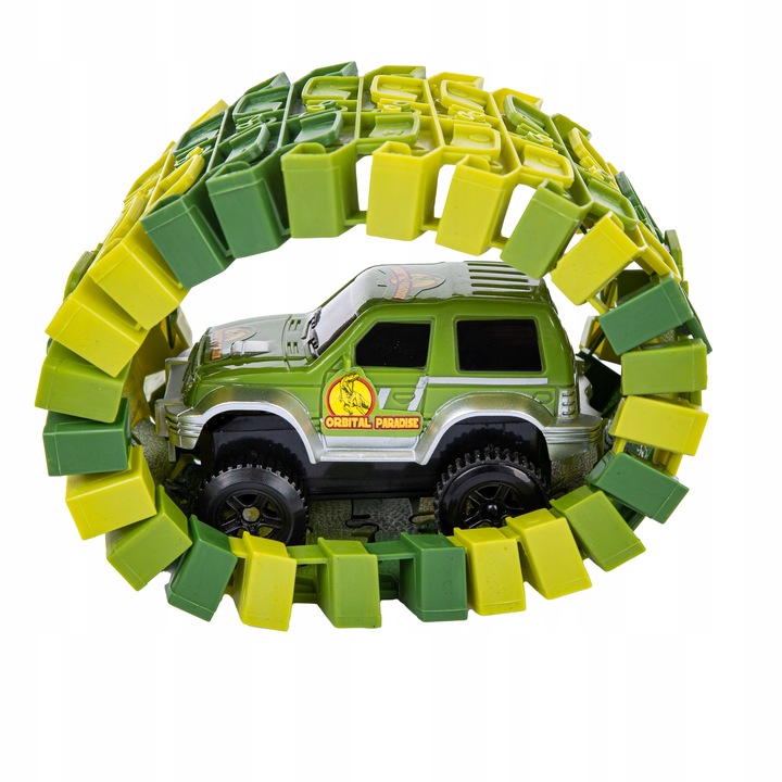 MEGA TOR WYŚCIGOWY PARK DINOZAURÓW MAGIC TRACK 270 elementów, 360cm TOR