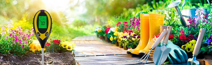 KWASOMIERZ MIERNIK TESTER OGRODNICZY PH GLEBY ZIEMII TEMPERATURA WILGOTNOŚĆ