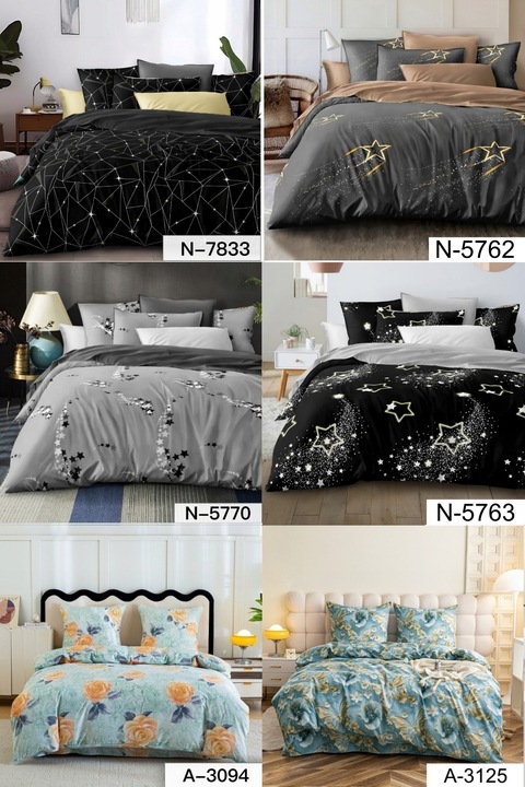 KOMPLET POŚCIEL 200X220 +2 POSZEWKI DWUSTRONNA DUŻO WZORÓW