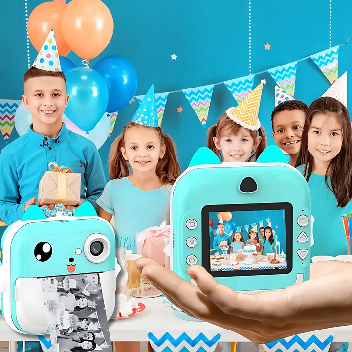 Aparat natychmiastowy Drukuś 2.0 mini aparat drukarka+ 3 rolki | 2 KOLORY