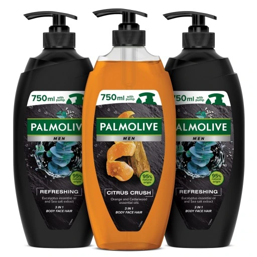 PALMOLIVE MEN żel pod prysznic męski 3x750 ml