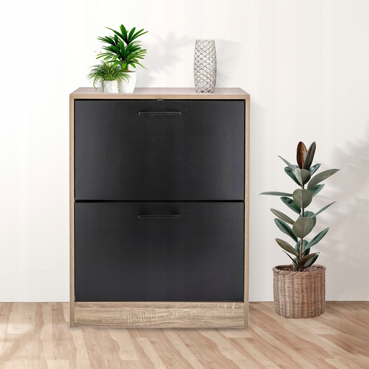 SZAFKA na buty regał 2 KOMORY OBUWIE komoda pojemna do przedpokoju