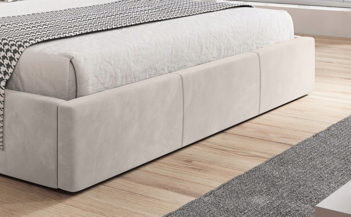 ŁOŻKO TAPICEROWANE VERO Z PODNOSZONYM STELAŻEM POJEMNIKIEM POŚCIEL 160x200