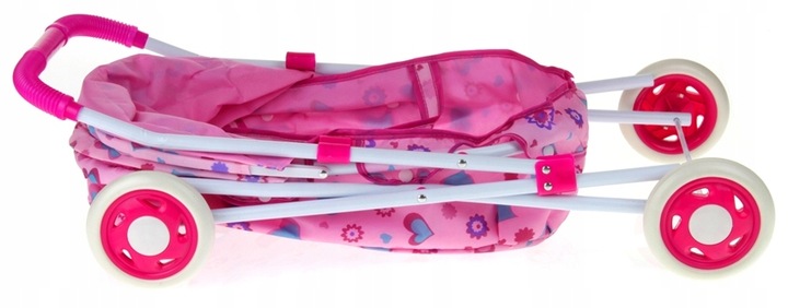 Wózek dla Lalek Metalowy 2w1 Głęboki Gondola Nosidełko Składany Daszek