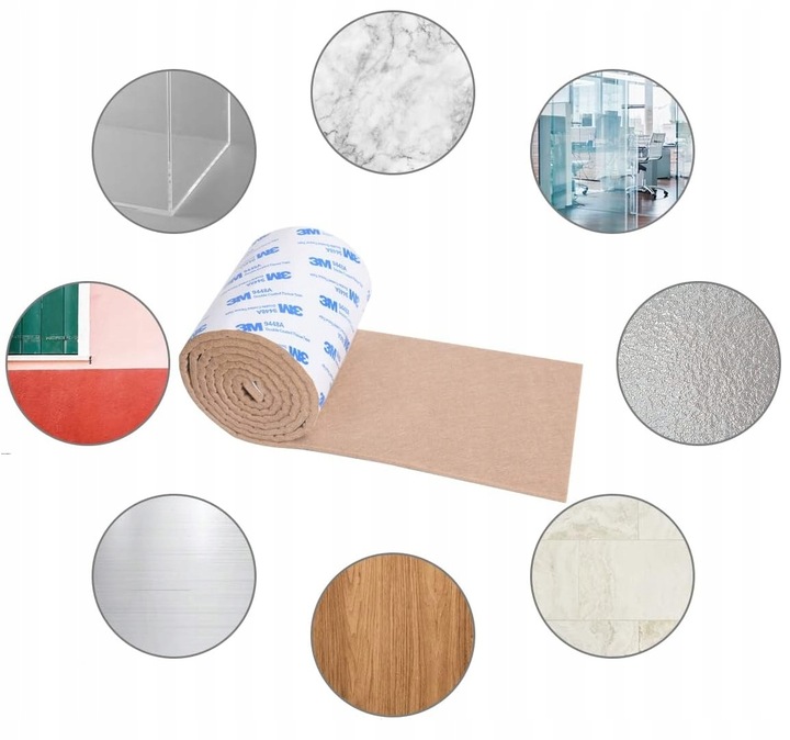 FILC SAMOPRZYLEPNY NA NOGI KRZESŁA wygłuszający nasadki wykładzina