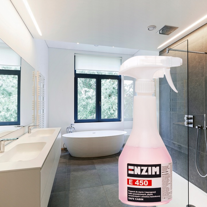 Enzim E 450 500ml - Preparat do mycia i impregnacji kabin płytek i armatury