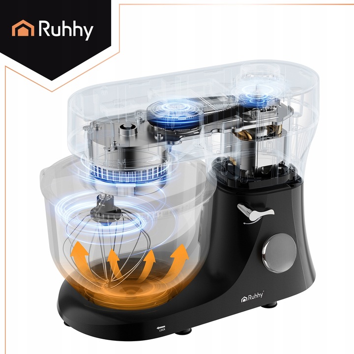 Robot Kuchenny Planetarny z Podgrzewaną Misą 5,7L Ruhhy Mikser do
