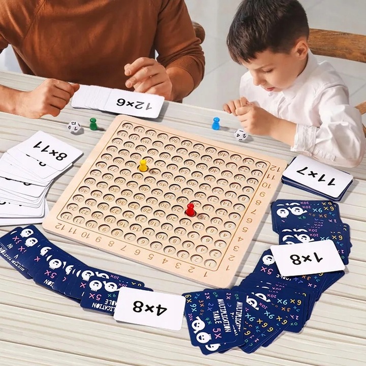 Tabliczka Mnożenia Planszowa Gra Logiczna 2 W 1