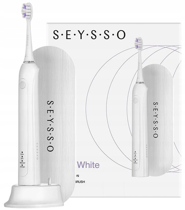 Szczoteczka soniczna SEYSSO Carbon Basic Biała