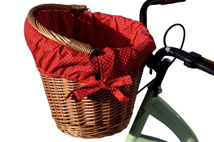 KOSZYK NA ROWER wiklinowy KOSZ + obszycie 16 KOLOR