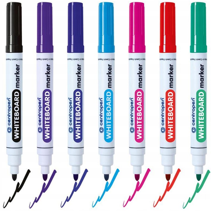Markery pisaki do tablicy suchościeralnej 8 kol