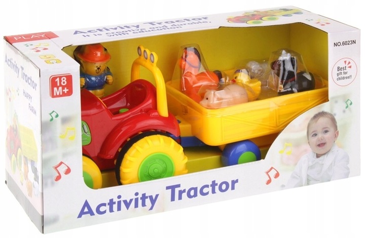 Traktor Farmer z Dźwiękami Interaktywny Zwierzątka