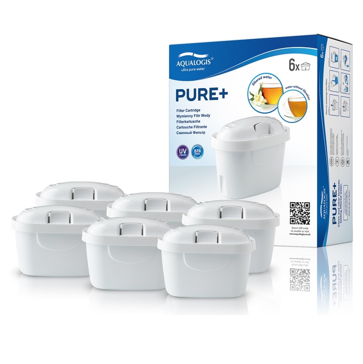 Filtry Do Wody Brita Zamiennik Aqualogis Pure+ 6pk Zestaw Filtrów