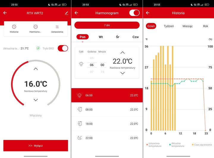 Głowica Termostatyczna RTX Termostat do grzejnika WiFi TUYA Smart