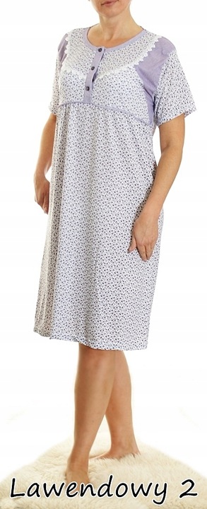 Koszula nocna wygodna PIŻAMA bawełna ELA MEGA PLUS SIZE