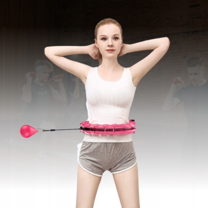 HULA HOP Z OBCIĄŻENIEM ODCHUDZAJĄCE KOŁO Z WYPUSTKAMI MASAŻER OBCIĄŻNIK