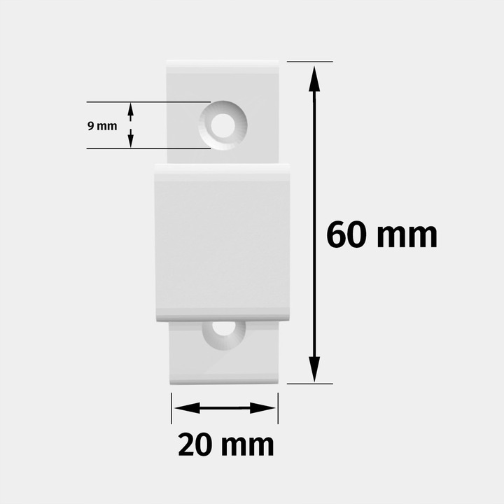 Wieszak na deskę do prasowania, uchwyt na deskę BIAŁY