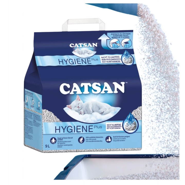 Żwirek dla Kota CATSAN Hygiene Plus Super Chłonny Bezzapachowy Wydajny 9L