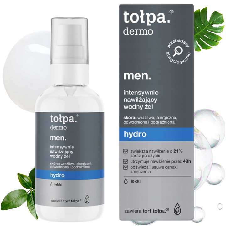 Lekki Nawilżający Wodny Żel do Twarzy dla Mężczyzn Men Hydro Skuteczny 75ml