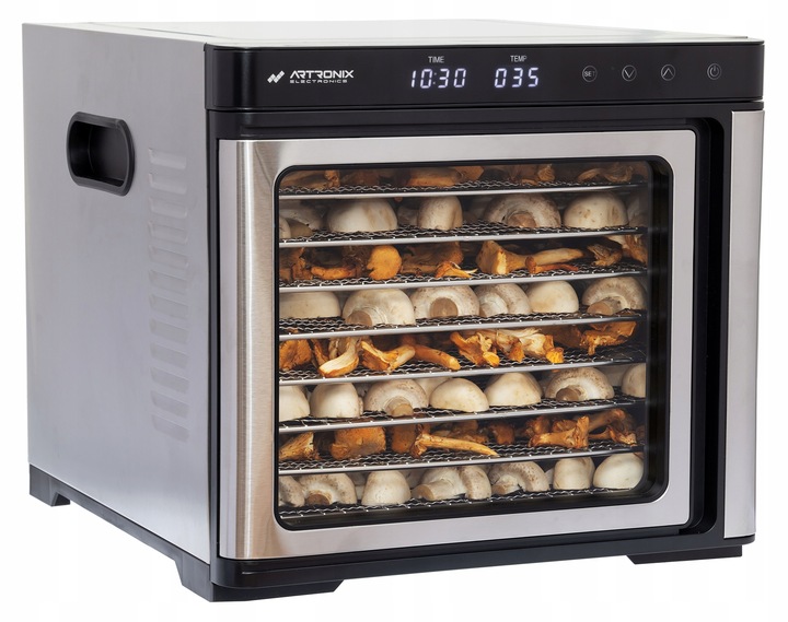 SUSZARKA SPOŻYWCZA DO GRZYBÓW OWOCÓW WARZYW ZIÓŁ TIMER LCD STALOWA 9