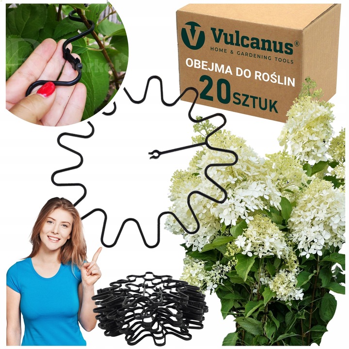 Podpora Obejma 20 szt Ring do Hortensji Roślin Kwiatów traw Obejmy Podpory