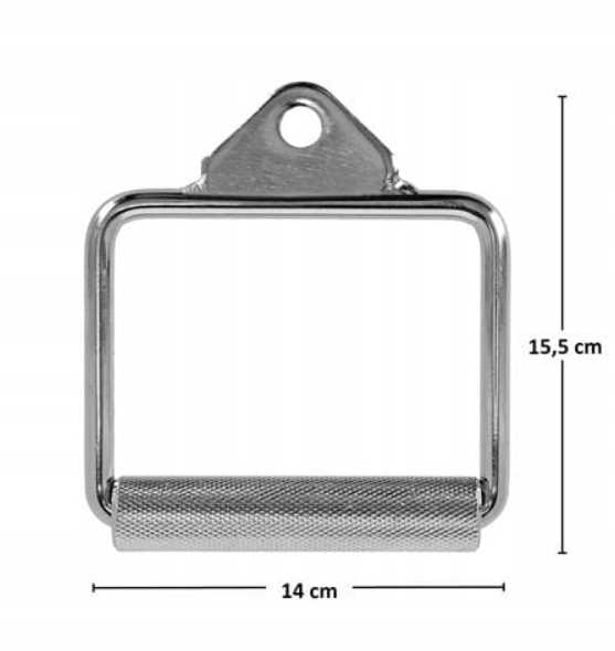 Uchwyt do wyciągu atlasu pojedynczy obrotowy ryflowany stalowy mocny