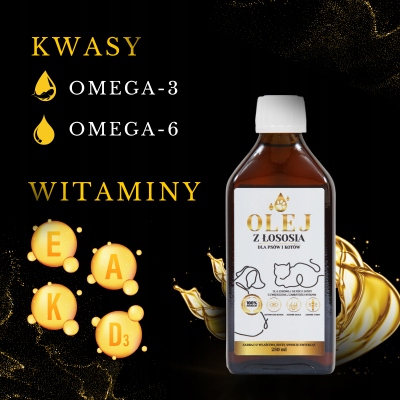 LAB V Olej z łososia z zawartością witamin 250ml