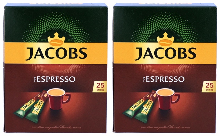Kawa rozpuszczalna Jacobs Espresso w saszetkach 2x25 saszetek 45g z Niemiec