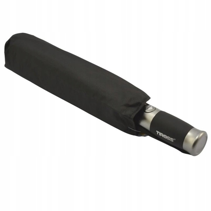 PARASOL PARASOLKA AUTOMATYCZNY WIATROODPORNY CZARNY TIROSS