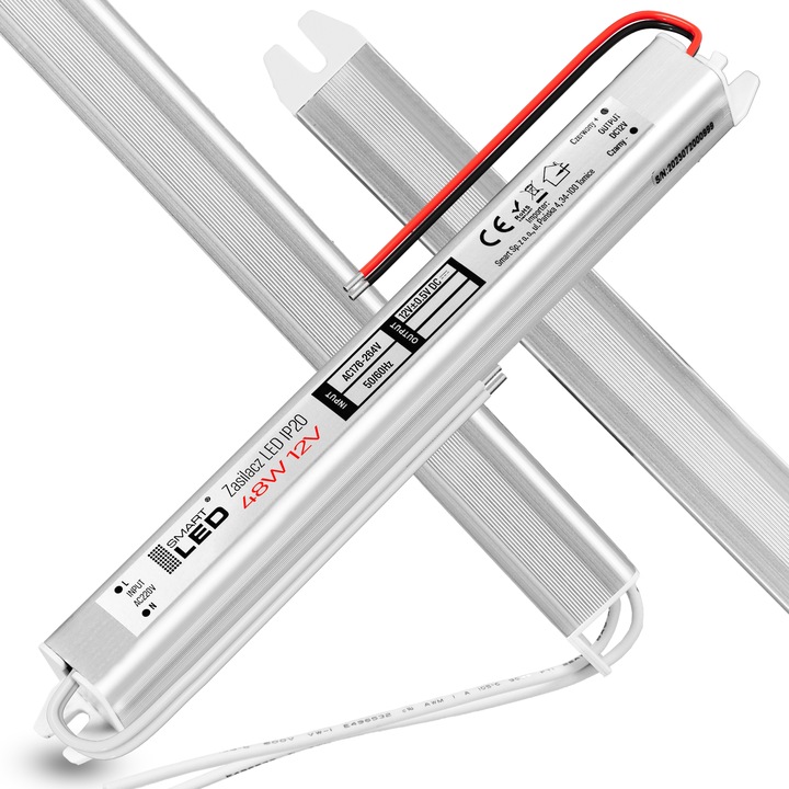 Zasilacz LED 12V 48W 4A Do Taśm Taśmy Transformator Ultra Cienki Slim