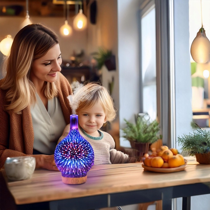 NAWILŻACZ POWIETRZA DYFUZOR ZAPACHOWY AROMATERAPIA JONIZATOR NOCNA