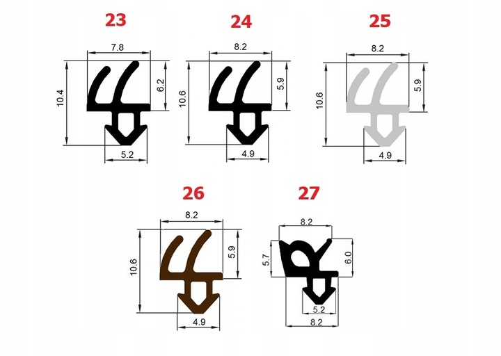 10mb S-1127 SZARA Uszczelki Okienne Uszczelka Okienna Do Okna Okien