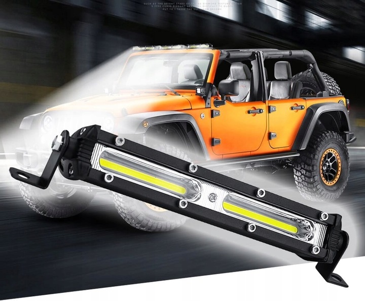 Zestaw 2x Halogen lampa robocza BAR LED 24W 12-24V