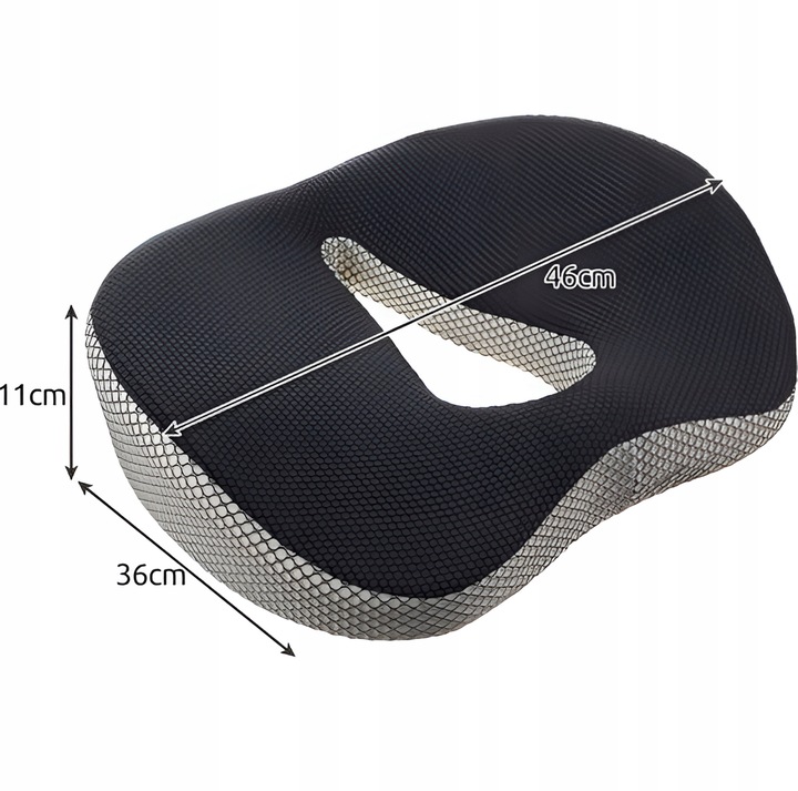 Poduszka Ortopedyczna Profilowana Memory do Siedzenia na Fotel Krzesło