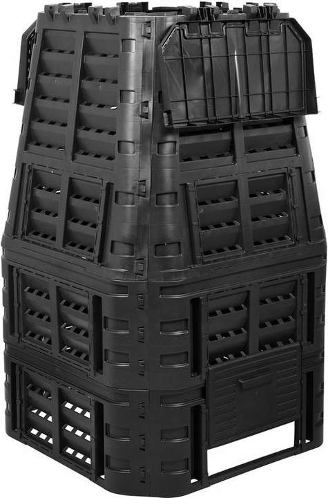 KOMPOSTOWNIK OGRODOWY 1000L CZARNY JEDNOKOMOROWY