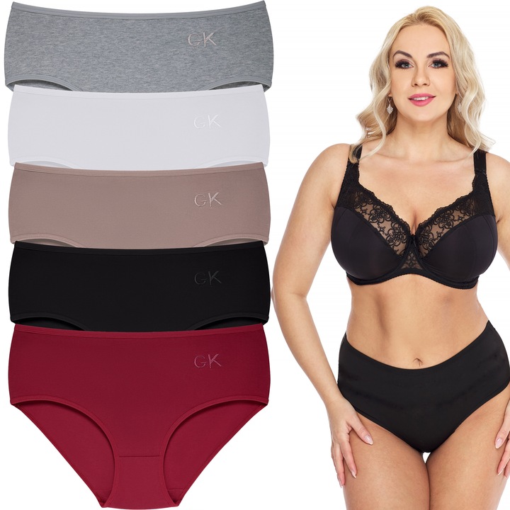 Majtki figi damskie bawełniane seksowne GK zestaw Wysoki Stan mix kolorów