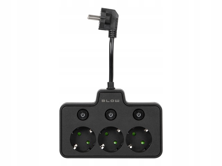 PRZEDŁUŻACZ ROZDZIELACZ ROZGAŁEŹNIK 3 GNIAZDA WŁĄCZNIK LISTWA 10CM