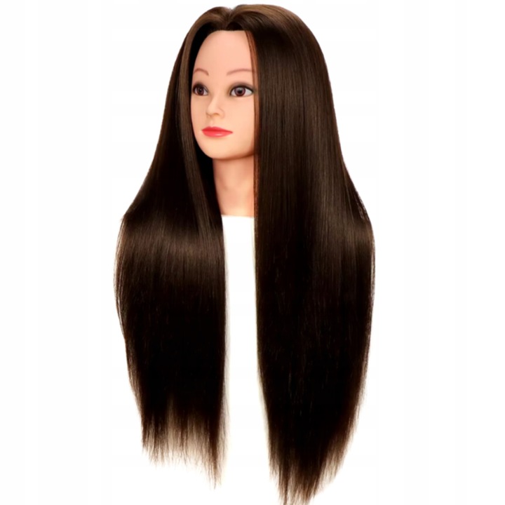 GŁÓWKA Treningowa FRYZJERSKA Syntetyczny Włos Statyw Głowa do Czesania