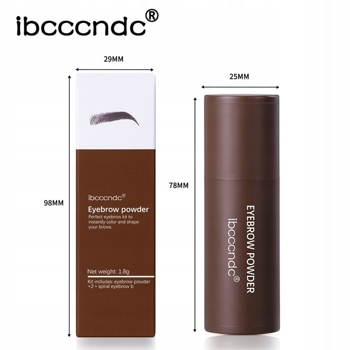 STEMPEL DO BRWI PUDER 24 SZABLONY BRĄZOWY B2