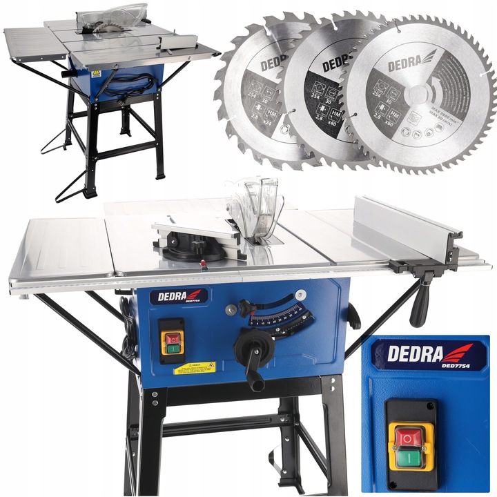 Piła do Drewna DEDRA Przecinarka Stołowa Krajzega Pilarka Tarczowa 3
