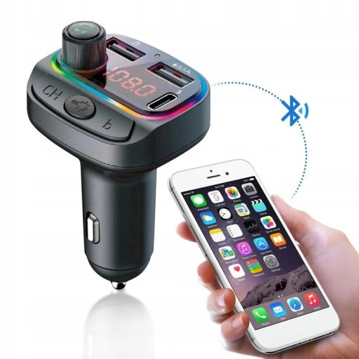 TRANSMITER BLUETOOTH SAMOCHODOWY FM SZYBKA ŁADOWARKA USB QC 3.0 MPS 2xUSB