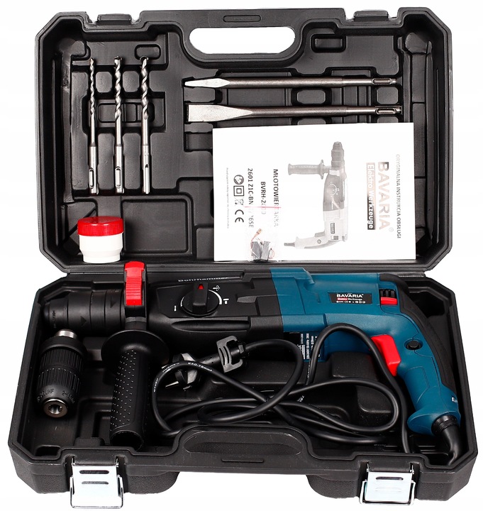 MŁOTOWIERTARKA SDS+ MŁOT UDAROWY WIERTARKA ZESTAW