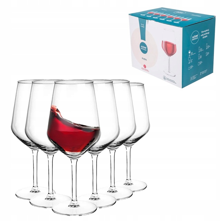 Eleganckie Kieliszki do wina czerwonego Altom Design Rubin 530 ml 6