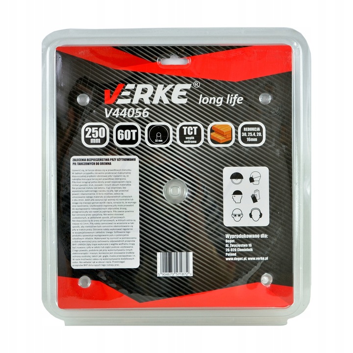 TARCZA PIŁA WIDIOWA TARCZOWA DO CIĘCIA DREWNA DRZEWA 250mm x 32mm 60T WIDIA