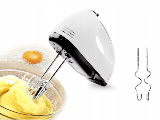 MIKSER RĘCZNY ROBOT KUCHENNY 7 PRĘDKOŚCI + 4 KOŃCÓWKI ZESTAW MOCNY