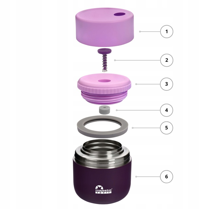 Termos obiadowy pojemnik termiczny na żywność food jug Majestic Sport 0,5l