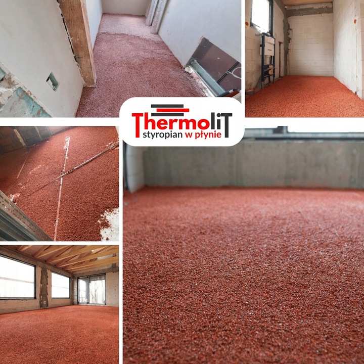 THERMOLIT styropian podłogowy w płynie GRANULAT EPS100 styrobeton worek 60l